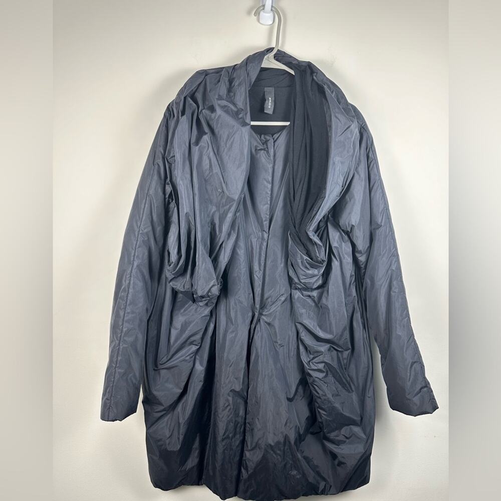 Scalo 12 Couture Puffer Coat Women L Black Excellent Lagenlook Art to Wear Italy